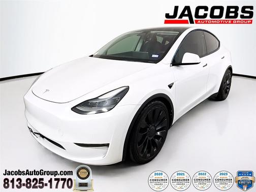 Pearl White Multi-Coat 2022 Tesla Model Y Performance Dual Motor All-Wheel Drive