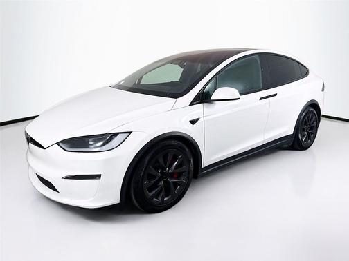 Pearl White Multi-Coat 2024 Tesla Model X Plaid Tri Motor All-Wheel Drive