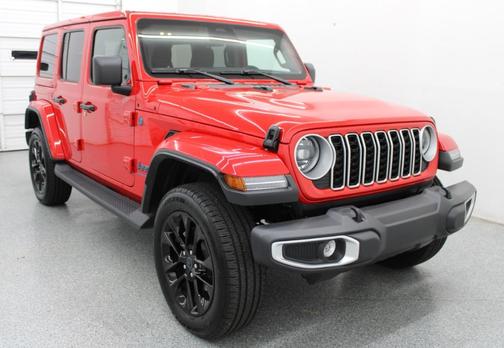 Red 2025 Jeep Wrangler 4xe Sahara