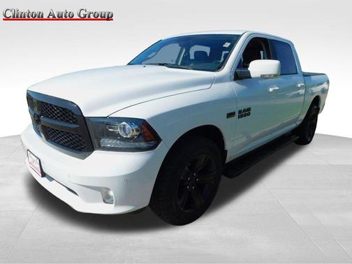Bright White Clearcoat 2017 RAM 1500 Night Crew Cab 4x4 5'7' Box