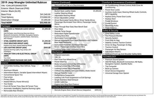 2019 Jeep Wrangler Unlimited Rubicon