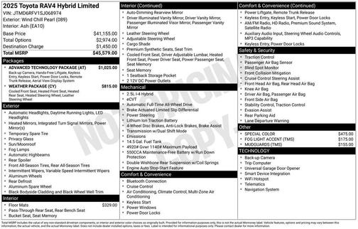 2025 Toyota RAV4 Hybrid Limited