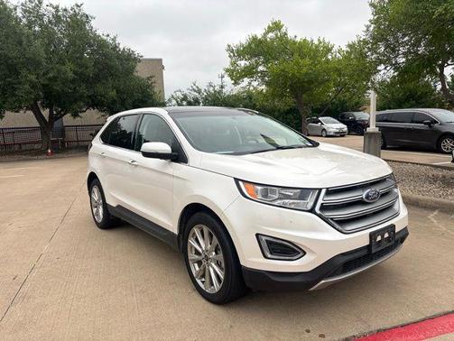 White Platinum Clearcoat Metallic 2018 Ford Edge Titanium