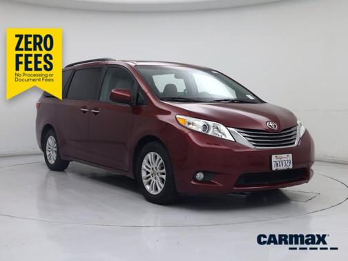 Burgundy 2017 Toyota Sienna XLE
