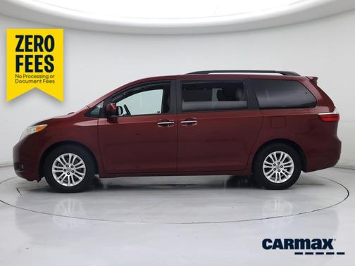 Burgundy 2017 Toyota Sienna XLE