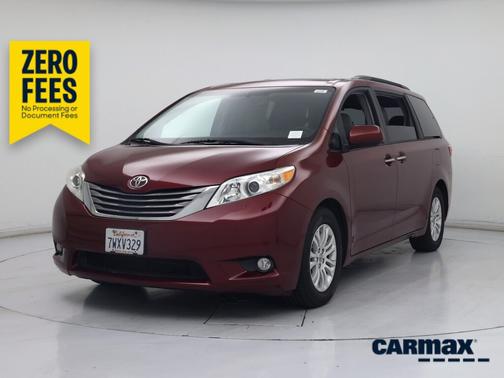 Burgundy 2017 Toyota Sienna XLE