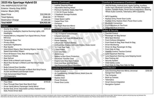 2025 Kia Sportage Hybrid EX