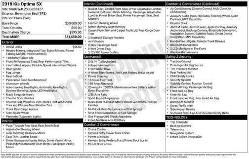 2018 Kia Optima SX Turbo