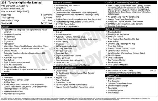 2021 Toyota Highlander Limited