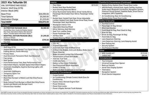 2021 Kia Telluride SX