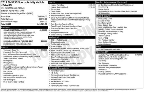 2019 BMW X3 xDrive30i