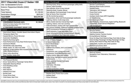 2017 Chevrolet Cruze LT