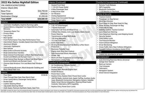 2022 Kia Seltos Nightfall