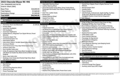 2022 Chevrolet Blazer RS