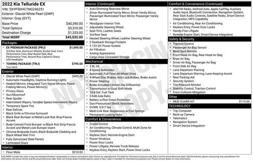 2022 Kia Telluride EX