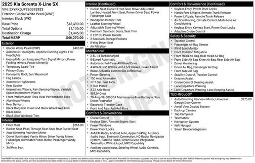 2025 Kia Sorento X-Line SX