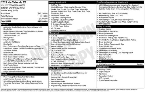 2024 Kia Telluride EX