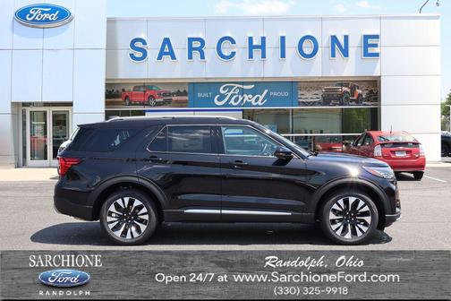 Agate Black Metallic 2026 Ford Explorer Platinum