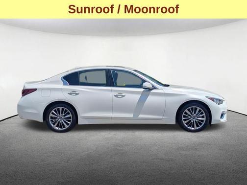 Pure White 2023 INFINITI Q50 3.0t LUXE