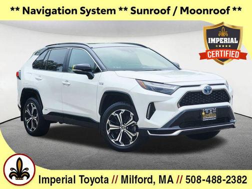 Wind Chill Pearl/Midnight Black Metallic 2023 Toyota RAV4 Prime XSE