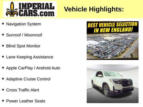 Platinum White Pearl 2023 Honda Ridgeline RTL-E
