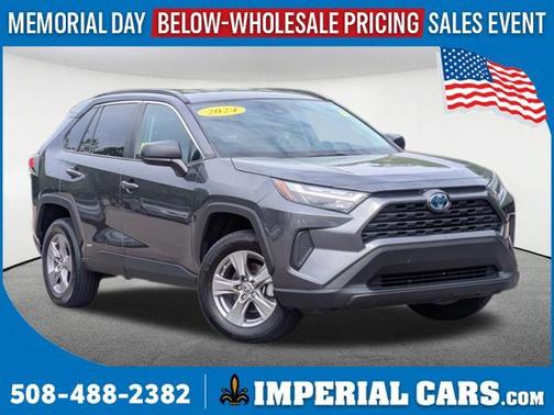 Magnetic Gray Metallic/Midnight Black Metallic 2024 Toyota RAV4 Hybrid LE