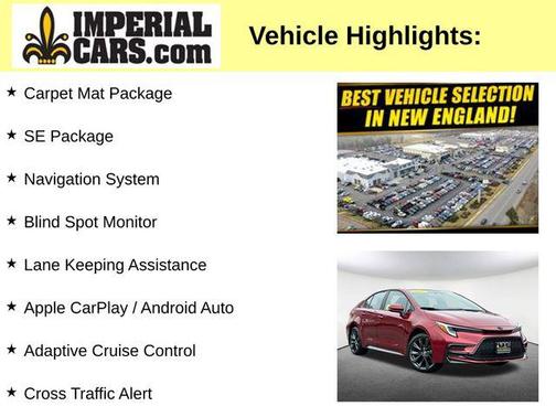 Red 2026 Toyota Corolla SE