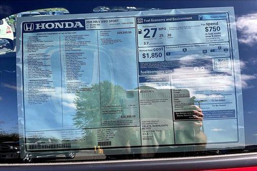 2026 Honda HR-V AWD Sport