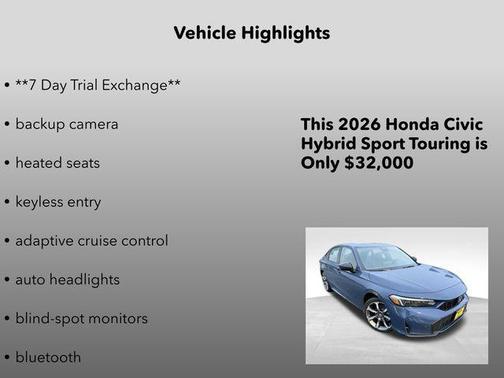 2026 Honda Civic Hybrid Sport Touring