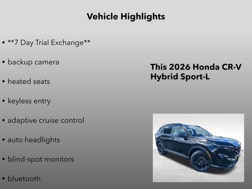 Crystal Black Pearl 2026 Honda CR-V Hybrid Sport-L AWD