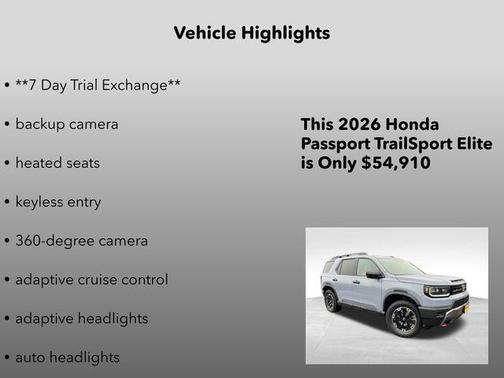 2026 Honda Passport AWD TrailSport Elite
