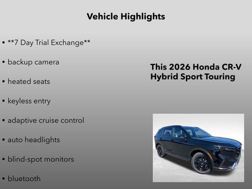 Crystal Black Pearl 2026 Honda CR-V Hybrid Sport Touring AWD