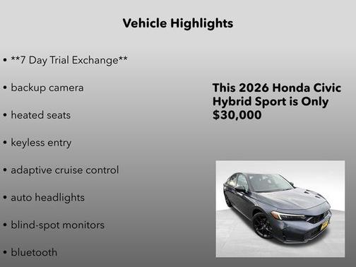 2026 Honda Civic Hybrid Sport