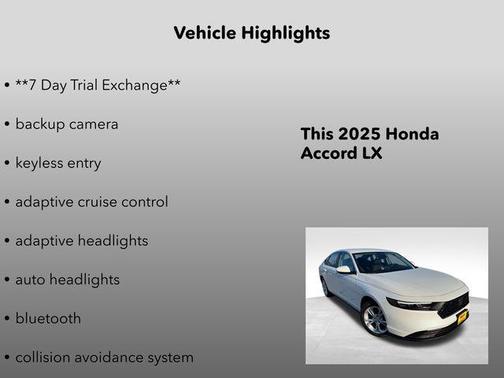 2025 Honda Accord LX 1.5T