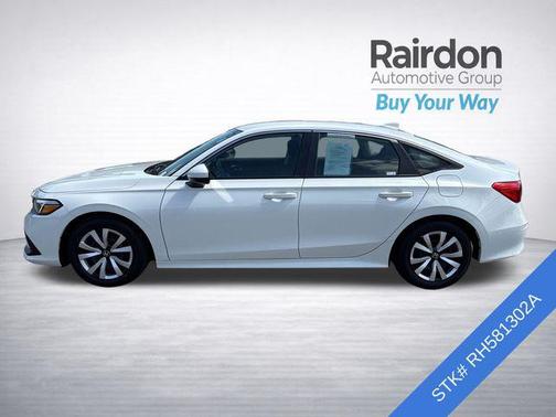Platinum White Pearl 2024 Honda Civic LX