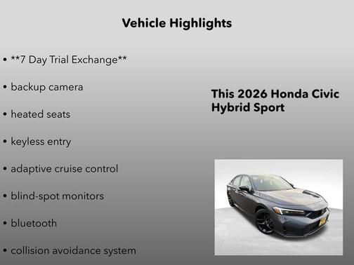 2026 Honda Civic Hybrid Sport
