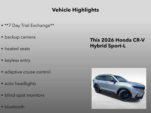 Silver Metallic 2026 Honda CR-V Hybrid Sport-L AWD