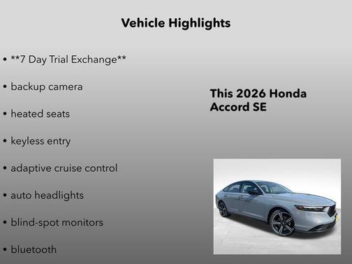 Urban Gray Pearl 2026 Honda Accord SE