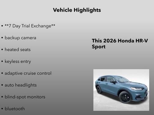 Nordic Forest Pearl 2026 Honda HR-V AWD Sport