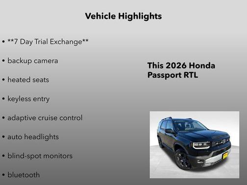 2026 Honda Passport AWD RTL