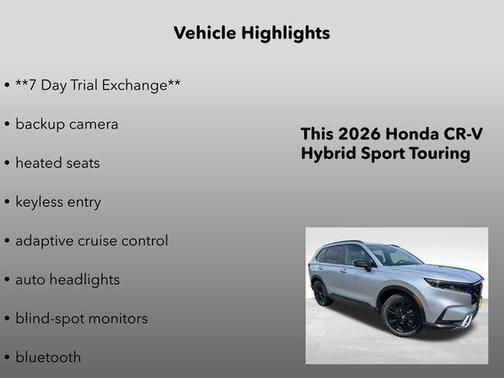 Solar Silver Metallic 2026 Honda CR-V Hybrid Sport Touring AWD