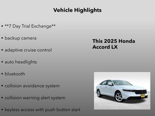2025 Honda Accord LX 1.5T