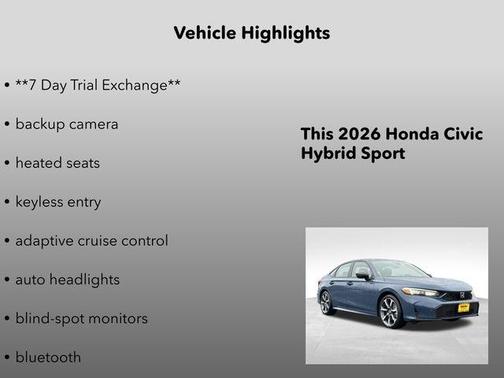 2026 Honda Civic Hybrid Sport