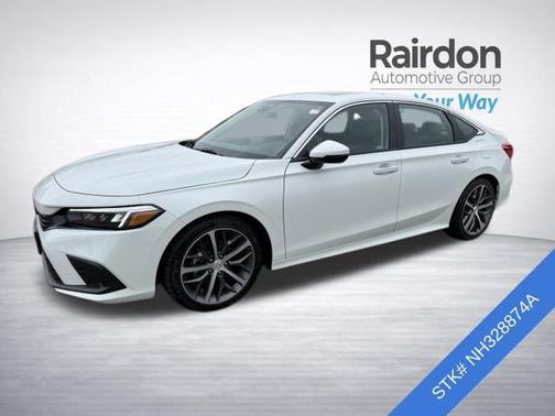 Platinum White Pearl 2022 Honda Civic Touring
