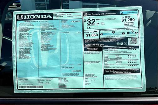 2025 Honda Accord Sport SE 1.5T