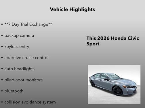 Urban Gray Pearl 2026 Honda Civic Sport