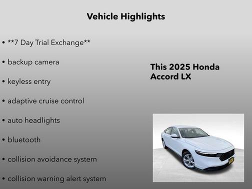 2025 Honda Accord LX 1.5T
