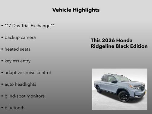 Sonic Gray Pearl 2026 Honda Ridgeline Black
