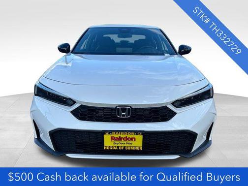 Platinum White Pearl 2026 Honda Civic Hybrid Sport