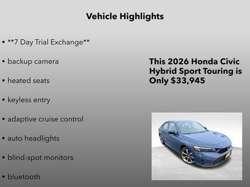 2026 Honda Civic Hybrid Sport Touring